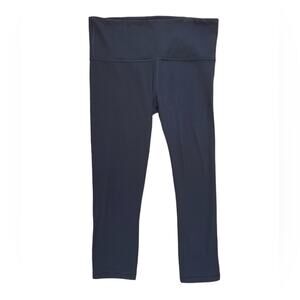 Athleta Stretchy Navy Blue Elation Capri Workout Leggings Petite Size Small